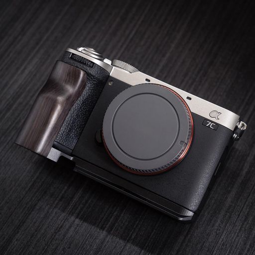【Iborrys】 対応 Sony ソニー A7C Mark II A7C2 ILCE-7CM2 A7CR カメラ専用L型プレート · レトロな高級な実木ハンドル · Arca標準仕様 (紫檀の木A)|vicsystore