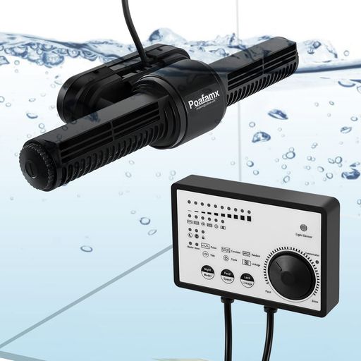 Poafamxウェーブポンプ10レベル速度コントロール7種類のフローモード35w適用の水槽の長さ:1.2-3.0mマグネット吸盤水流ポンプ水中ポンプ水槽ポンプアクアリウム水槽循環ポンプ波メーカー淡…