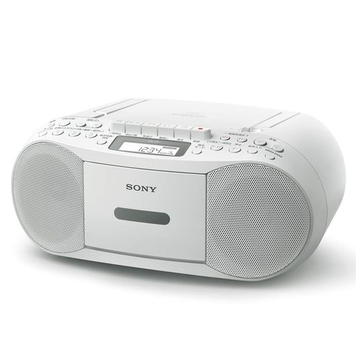 ソニーAUXCDラジカセレコーダーCFD-S70:FM/AM/ワイドFM対応録音可能ホワイトCFD-S70W