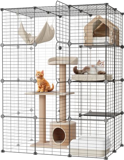 楽天市場】Topzoo猫ケージ大型3段多頭飼いキャットケージ大型猫