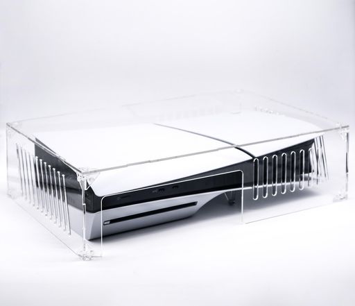 PS5Slim用カバーPS5Slimダストカバー横置きPS5用ケースBlitzowlPS5本体用埃カバーPS5周辺機器透明アクリルケースプレイステーション5横置用ホコリ防止防塵冷却保護カバーPS5