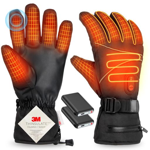 電熱グローブ 電熱手袋 【16000mAhバッテリー付き &amp; 65℃最高温度】 Amazon | [Darema] 電熱グローブ 電熱手袋 【16000mAhバッテリー