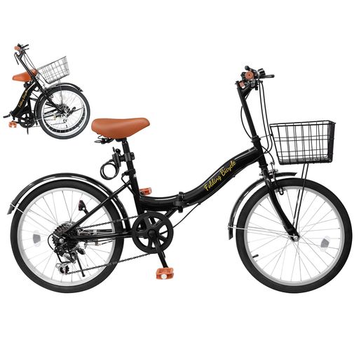 楽天市場】JIEBEIER自転車折り畳み自転車20インチ7段変速カゴワイヤー
