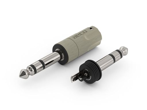 aeco TRS Plug 6.3粍 Stereo AT6-1231R, 1pcs/1set, Rhodium Plating, Vacuum bag