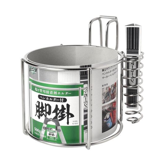 新潟精機(Niigataseiki)SK塩ビ管用接着剤ホルダーペンホルダー付脚掛500g用直径100mmの缶製品ASK2-P1MH