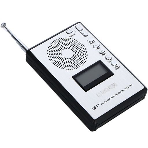 DEGENDE17デジタルDSPポケット短波ラジオポータブルBCL受信機FMステレオ/AM/SWワールドバンドレシーバー225局オートプリセットメモリー単3乾電池駆動スリープタイマーアラーム充電機能スピー…