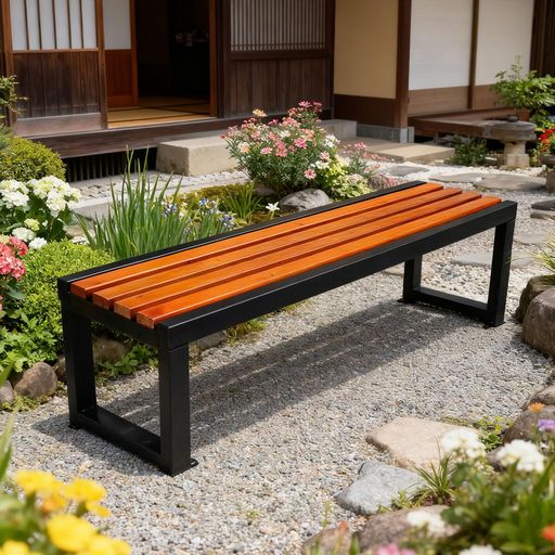 TRAGLO庭園長椅子長椅子木製室外長椅子耐荷重約400kg幅120/150/180x奥ふかさ40x高さ45珊ガーデンファニチャー雨合羽性と日焼打ちきり内庭や運動場に適した120珊
