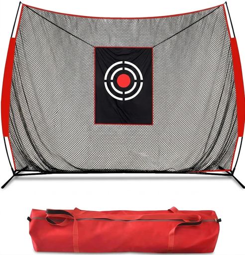 Doubleriver ゴルフ練習ネット 大型 鉄製台座 防音 的 アプローチ 練習器具 室内 屋外 初心者 折りたたみ 幅3.0m x 高さ2.4m|vicsystore