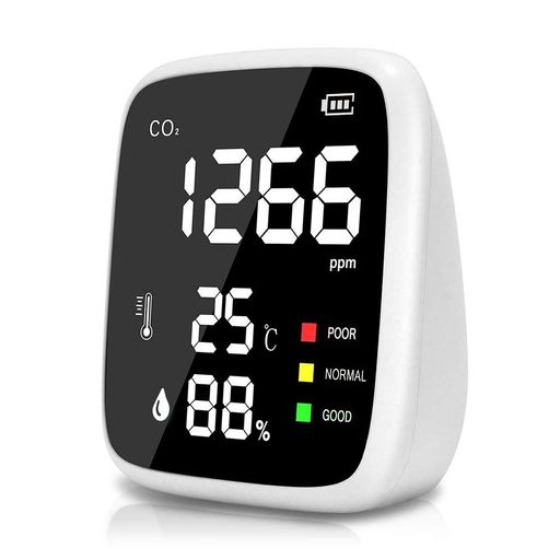 AbsdefenCO2検出器炭酸ガス濃さ計CO2濃さ計CO2位置づける器温湿度計高正確性多役立つこと室内炭酸ガス位置づける器CO2管する空精神状態さがし当てる器リアルタイム監督すること読みやすい携帯型400-5000PPM位置づける活動の領域室内O…