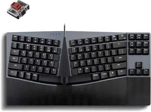 PerixxペリックスPxErgoMechエルゴノミクスキーボードメカニカルテンキーレスロープロファイル有線繋ぎ合わせるUSBWindows/MacOSXと取り替えっこ性あり黒いこと英語取り合わせPERIBOARD-335(茶軸)
