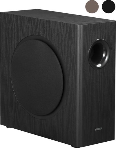 Edifier【エディファイア】T5sサブウーファー8インチ70Wアンプ内蔵(薄型ニューデザイン)|周波数特性35Hz~115Hz|3.5mmAUX/RCA接続(ケーブル同梱)|Edifier全系列M90M60