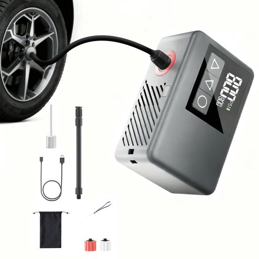 自転車空気入れ電動空気入れバイク車コードレス自動停止108g超小型最大圧力120PSI高速充填1000mAh大容量電池仏/英/米式バルブ対応エアコンプレッサーコンパクトLED懐中ライト/収納袋付