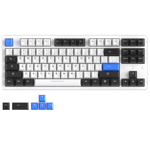 DAREUEK87PROメカニカルキーボード無線テンキーレス80%ゲーミングキーボードTKL2.4Gワイヤレス/Bluetooth/有線USB接続可能英語配列ガスケットマウントRGBホットスワップ対応