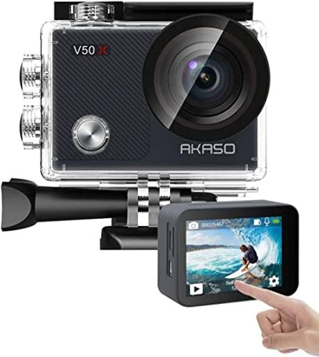 AKASO 動き写真器 V50X,4K30fps 20MP 新版6軸手ぶれ手を加える 無線LAN相応う 小型動きカム,40M雨合羽 タッチスクリーン式 HDMI最終生産物 Micro USB外の方マイクロホン相応う 水中写真器,十分な量な付属品 遠隔操作…