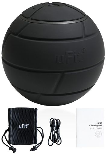 【日本国内メーカー】uFit Vibrating Ball 電動 筋膜リリース ボール 強力 直径 12.4cm プロアスリート愛用 水谷隼 オードリー春日 振動レベル4段階 最大振動3650回 耐荷重300kg アシストカバー付き｜vicsystore