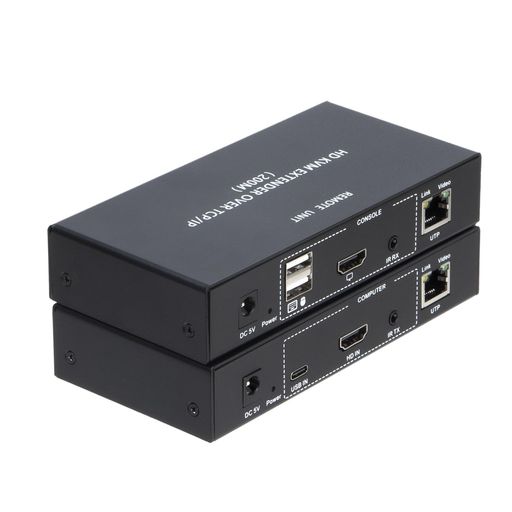 HDKVMネットワークケーブル200MTCP/IPエクステンダー、CAT5E/6ネットワークケーブル1080PHDMI/DVI伝送プラグアンドプレイTCP/IPクロスデバイス制御1対1および1対多の接続に対応
