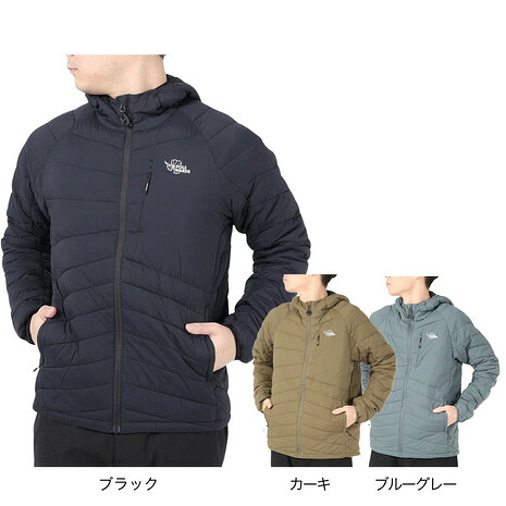 POLEWARDS（メンズ）吸湿発熱 洗濯可能 保温性 抜群 アウター エクスコア サーマフラッシュV3 フーディー PW2QJN10