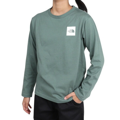 ザ・ノース・フェイス（THE NORTH FACE）（キッズ）ジュニア 長袖 トドラー ロングスリーブ スモールスクエアロゴ Tシャツ NTT32531 AG UVカット
