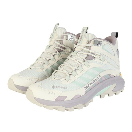 メレル（MERRELL）（レディース）ハイキングシューズ 登山靴 山登り モアブ スピード 2 ミッド ゴアテックス 038500 GRAIGE 防水透湿