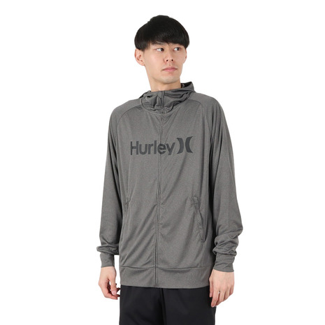 ハーレー（HURLEY）（メンズ）長袖 ファントム ラッシュガード ワンアンドオンリー フルジップ フーディー MSRG251010-CGHT