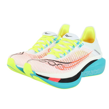サッカニー(SAUCONY)(メンズ、レディース)エンドルフィン エリート 2 ホワイト S30994-97 WHT/MUTANT スニーカー 部活|Victoria Surf&Snow 支店