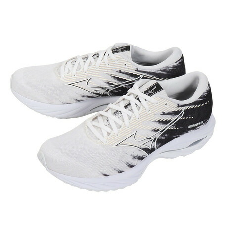 【楽天市場】ミズノ（MIZUNO）（メンズ、レディース）ランニングシューズ ウエーブライダー26 ホワイト ブラック J1GC220801