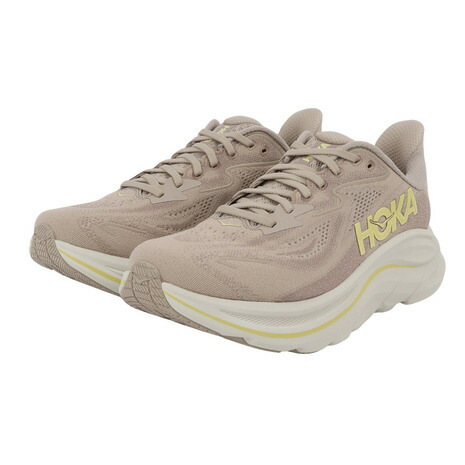 ホカ（HOKA）（メンズ）駈けっくらシューズ 小股走りシューズ クリフトン 10 広広とした ベージュ 1162032-RNN スニーカー