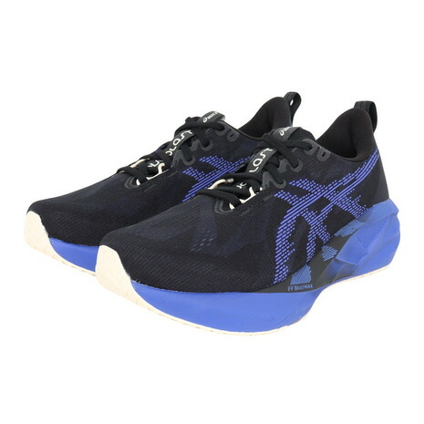 アシックス（ASICS）（メンズ）駈けっくらシューズ 小股走りシューズ ノヴァブラスト 5 広々とした 黒いこと 青み 1011B975.004