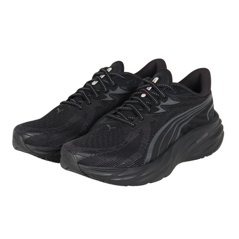 ピューマ（PUMA）（メンズ）駈けっくらシューズ 小股走りシューズ ヴェロシティ ニトロ 4 広々とした 黒いこと 31206601 運動競技 シューズ