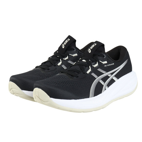 アシックス（ASICS）（メンズ）ランニングシューズ ジョギングシューズ ゲル キュムラス 28 EX ワイド ブラック ホワイト 1011C146.002 スポーツシューズ