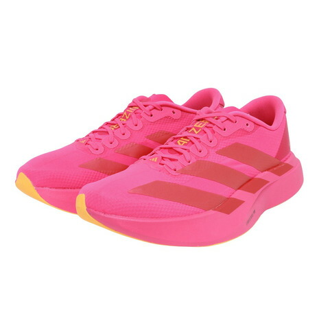アディダス（adidas）（レディース）ランニングシューズ トレーニングシューズ 部活 アディゼロ EVO SL ウーブン フラッシュピンク OPU30-KI6930 スポーツ シューズ