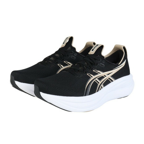 アシックス（ASICS）（レディース）ランニングシューズ ジョギングシューズ ゲルニンバス 28 ワイド ブラック グレー 1012B917.002｜Victoria Surf＆Snow 支店