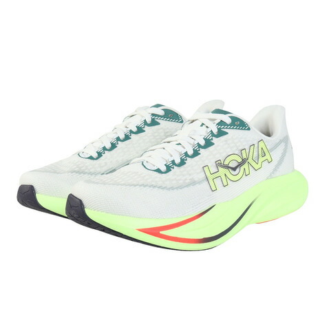 【抽選で3,000ポイント進呈・要エントリー 5/1 0:00 - 5/6 23:59】ホカ（HOKA）（レディース）ランニングシューズ ジョギングシューズ マッハ 7 ワイド ホワイト 1171906-FYZ スポーツ シューズ