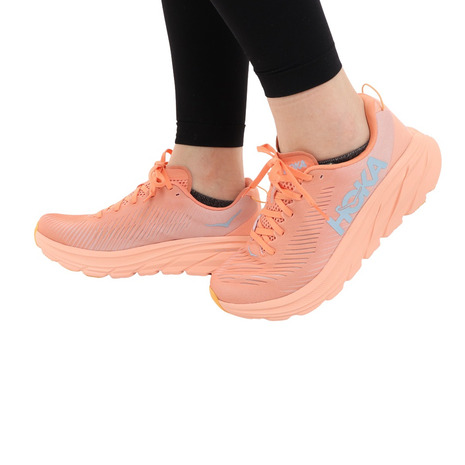 HOKA ピンク/ターコイズ厚底シューズ　24cm HOKA ピンク/ターコイズ厚底シューズ 24cm - メルカリ