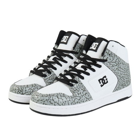 【抽選で3,000ポイント進呈・要エントリー 5/1 0:00 - 5/6 23:59】ディーシーシューズ（DC SHOES）（メンズ）スニーカー ボーダーシューズ マンテカ 4 HI SE SN ホワイト グレー 25FWDM254309WGR カジュアルシューズ
