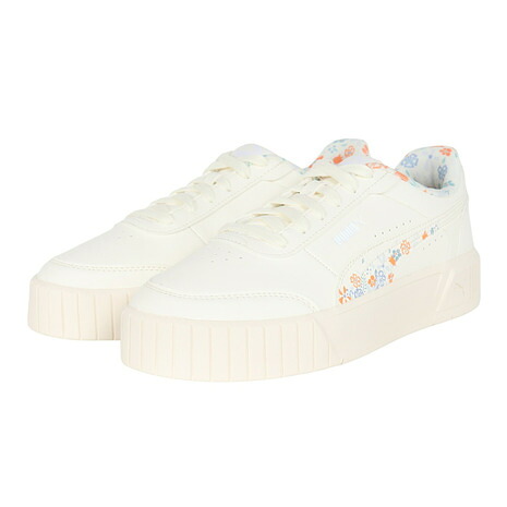 プーマ（PUMA）（レディース）スニーカー スポーツシューズ キャリーナ ミア フラワー ホワイト 40739301 スポーツ カジュアル シューズ
