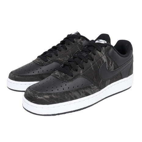 ナイキ（NIKE）（レディース）スニーカー スポーツシューズ コート ビジョン LO NN ブラック ナチュラル HQ4377-001 カジュアルシューズ