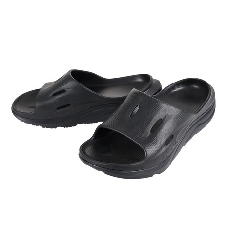 ホカ（HOKA）（メンズ、レディース）サンダル オラ リカバリースライド 3 黒いこと 1135061-BBLC シャワサン 通気性 余暇 町