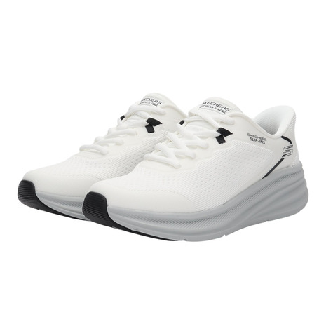 スケッチャーズ（SKECHERS）（メンズ）心地よいシューズ スリップインズ ボブス スポート スキルズ 白いこと 薄墨色 118431-WGY スニーカー 運動競技 シューズ