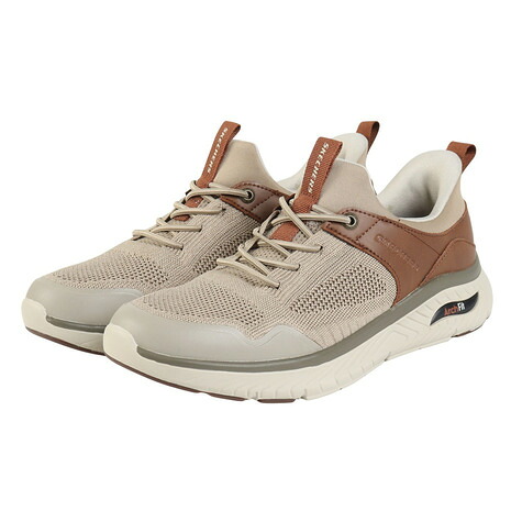 スケッチャーズ（SKECHERS）（メンズ）心地よいシューズ スリップインズ リラックスドフィット アーチ形 クロッサー エメリック ベージュ 赤銅色 205340-TPBR