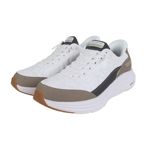 スケッチャーズ（SKECHERS）（メンズ）心地好いシューズ スリップインズ コンツアーフォーム コージーフィット 白いこと 緑であること 232619-WTP スニーカー