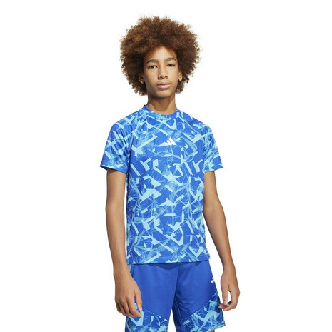 アディダス（adidas）（キッズ）ジュニア NXT AOP スポーツ アイコン フラクタルプリント 半袖Tシャツ KRJ64-JJ5048画像