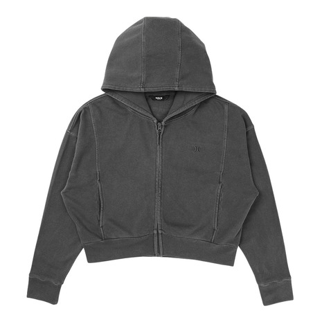ハーレー（HURLEY）（レディース）SWEAT PIGMENT フルジップフーディ WCFF252030-BLK
