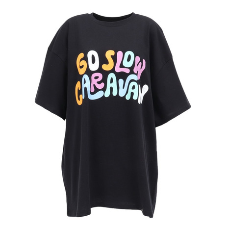 ゴースローキャラバン（GOSLOWCARAVAN）（レディース）USAコットン ビッグ半袖Tシャツ 361931 BLK