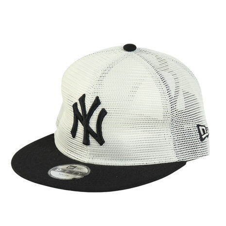 ニューエラ（NEW ERA）（キッズ）帽子 キッズ Youth 9FIFTY トラッカー All Mesh ニューヨーク・ヤンキース 白 52-55cm 14391982画像