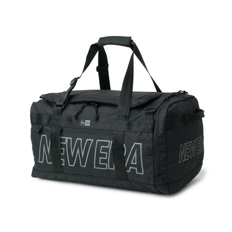 ニュー内鰓（NEW ERA）（メンズ、レディース）ダッフルバッグ 野球クラブ 2Way 黒 50L 14750917 ボストンバッグ 背嚢 デイバッグ 大静電容量