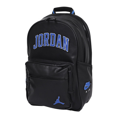 ジョーダン（JORDAN）（メンズ、レディース、キッズ）背嚢 JAM VARSITY うしろ側容器に並べる 黒×青 MA9004-KB4 デイバッグ 大静電容量 通い 通学 余暇