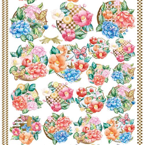 楽天市場 ポーセラーツ 転写紙 花柄 和柄 伝統模様 花柄 お正月 ひな祭り Chinoiserie Crest シノワズリ クレスト Victoria Design