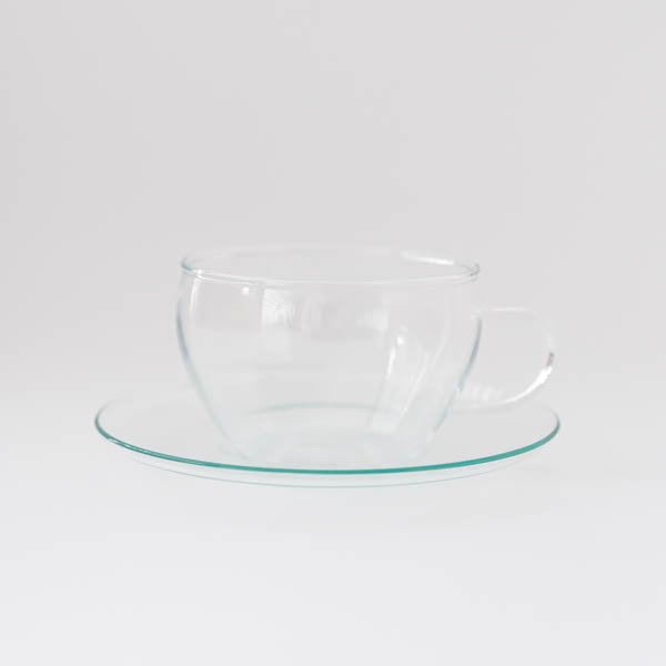 ポーセラーツ 白磁 食器 透明 耐熱ガラス 耐熱グラス コーヒーカップ ソーサー エバガラスカップ ハーブティー おしゃれ ティーカップ 紅茶 コーヒー