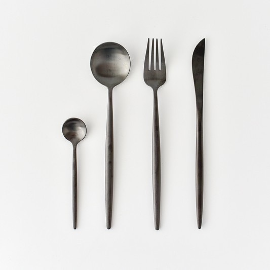 楽天市場 スタイリッシュカトラリー4点セット ブラック スプーン フォーク ナイフ セット おしゃれ Vdsa Select Victoria Design